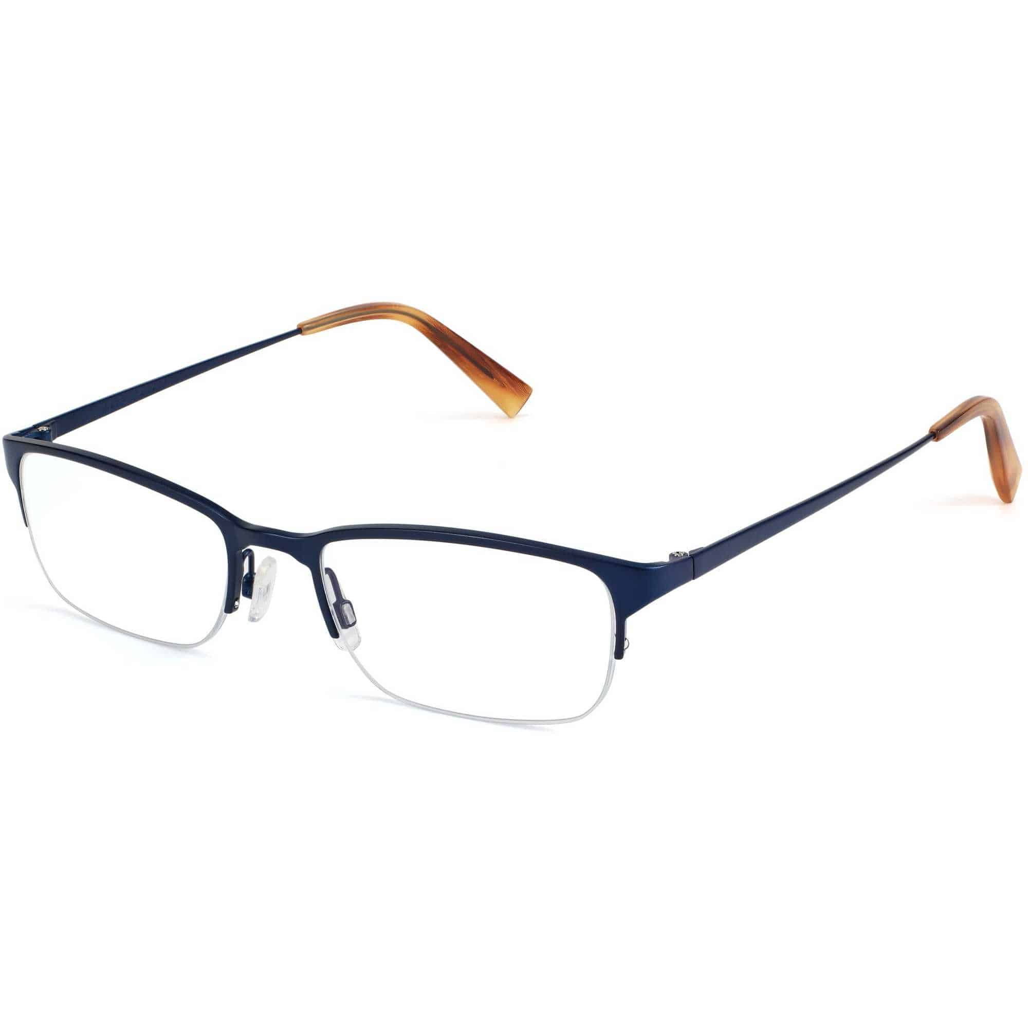 Angle View Image of Caldwell Eyeglasses Collection, by Warby Parker Brand, in Brushed Navy Color