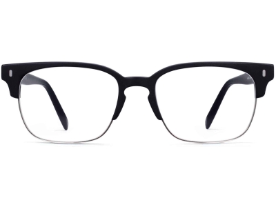 Front View Image of Ames Eyeglasses Collection, by Warby Parker Brand, in Black Matte Color