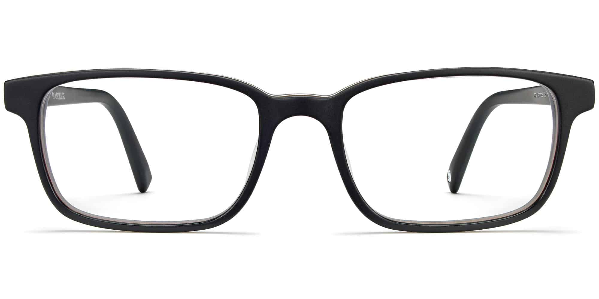 Front View Image of Crane Eyeglasses Collection, by Warby Parker Brand, in Black Matte Eclipse Color