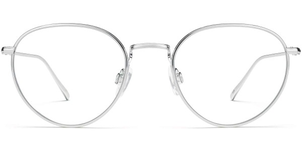 Front View Image of Ezra Eyeglasses Collection, by Warby Parker Brand, in Burnished Silver Color