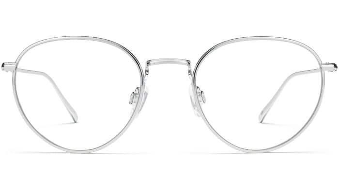 Front View Image of Ezra Eyeglasses Collection, by Warby Parker Brand, in Burnished Silver Color