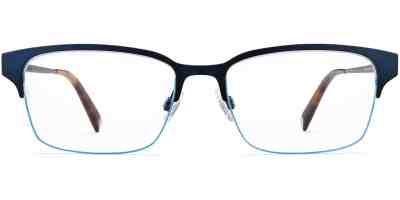 Front View Image of James Eyeglasses Collection, by Warby Parker Brand, in Brushed Navy Color