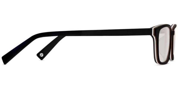 Side View Image of Wilkie Eyeglasses Collection, by Warby Parker Brand, in Black Matte Eclipse Color