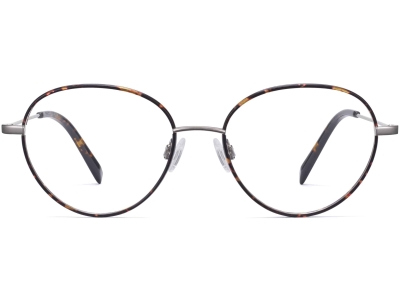 Front View Image of Arlen Eyeglasses Collection, by Warby Parker Brand, in Whiskey Tortoise Matte with Polished Silver Color