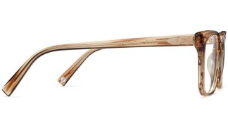 Side View Image of Hughes Eyeglasses Collection, by Warby Parker Brand, in Chestnut Crystal Color