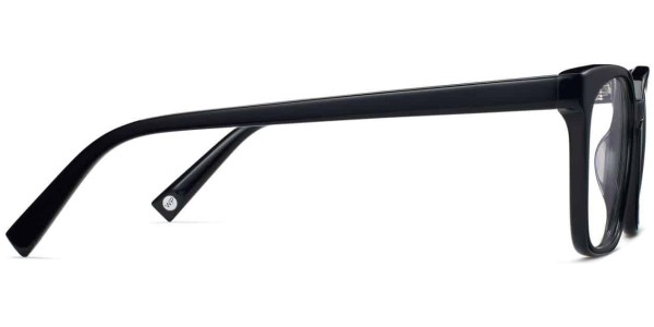 Side View Image of Hughes Eyeglasses Collection, by Warby Parker Brand, in Jet Black Color