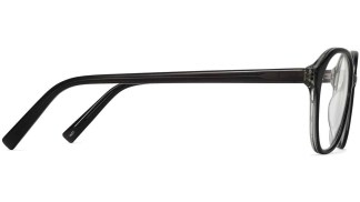 Side View Image of Carrington Eyeglasses Collection, by Warby Parker Brand, in Layered Jet Black Crystal Color