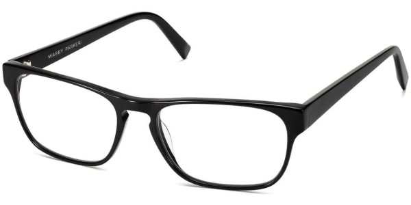 Angle View Image of Brennan Eyeglasses Collection, by Warby Parker Brand, in Jet Black Color
