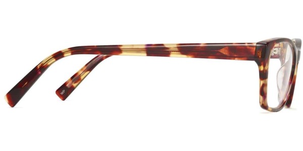Side View Image of Ashe Eyeglasses Collection, by Warby Parker Brand, in Redbud Tortoise Color