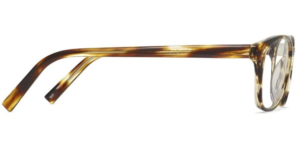 Side View Image of Clemens Eyeglasses Collection, by Warby Parker Brand, in Striped Sassafras Color