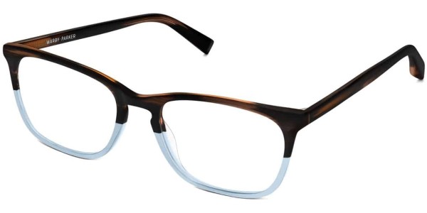 Angle View Image of Welty Eyeglasses Collection, by Warby Parker Brand, in Eastern Bluebird Fade Color