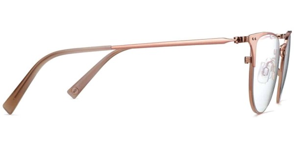 Side View Image of Ava Eyeglasses Collection, by Warby Parker Brand, in Rose Gold Color