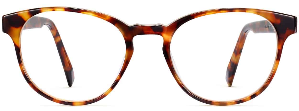 Front View Image of Whalen Eyeglasses Collection, by Warby Parker Brand, in Striped Acorn Tortoise Color
