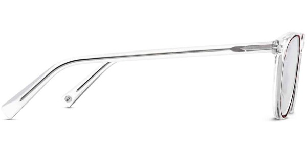 Side View Image of Haskell Eyeglasses Collection, by Warby Parker Brand, in Crystal with Maple Color