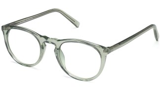 Angle View Image of Haskell Eyeglasses Collection, by Warby Parker Brand, in Aloe Crystal Color