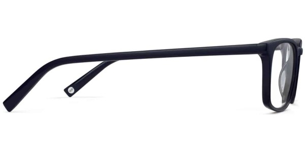 Side View Image of Chase Eyeglasses Collection, by Warby Parker Brand, in Jet Black Matte Color