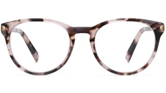Front View Image of Jane Eyeglasses Collection, by Warby Parker Brand, in Blush Tortoise with Polished Gold Color