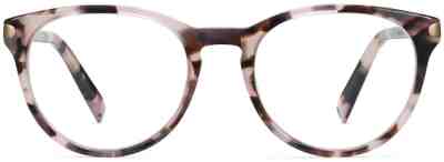 Front View Image of Jane Eyeglasses Collection, by Warby Parker Brand, in Blush Tortoise with Polished Gold Color