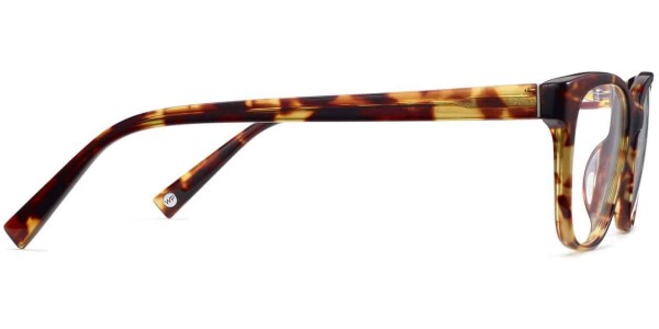 Side View Image of Amelia Eyeglasses Collection, by Warby Parker Brand, in Root Beer Color