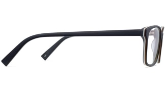Side View Image of Brady Eyeglasses Collection, by Warby Parker Brand, in Black Matte Eclipse Color