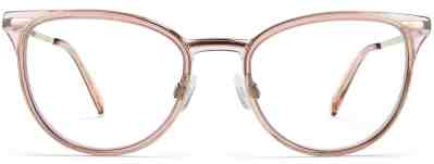 Front View Image of Lindley Eyeglasses Collection, by Warby Parker Brand, in Rose Water with Riesling Color