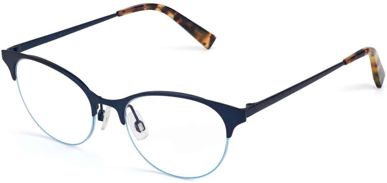 Angle View Image of Esther Eyeglasses Collection, by Warby Parker Brand, in Brushed Navy Color