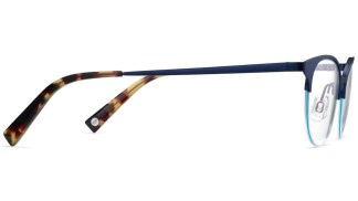 Side View Image of Esther Eyeglasses Collection, by Warby Parker Brand, in Brushed Navy Color