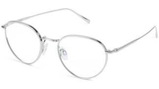 Angle View Image of Ezra Eyeglasses Collection, by Warby Parker Brand, in Burnished Silver Color