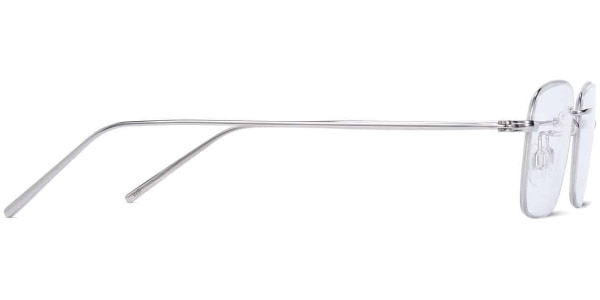 Side View Image of Brookner Eyeglasses Collection, by Warby Parker Brand, in Polished Silver Color