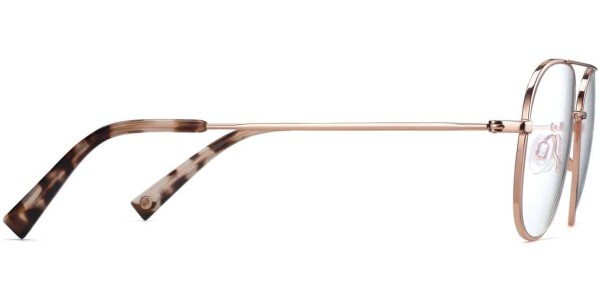 Side View Image of York Eyeglasses Collection, by Warby Parker Brand, in Rose Gold Color