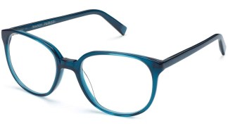 Angle View Image of Eugene Eyeglasses Collection, by Warby Parker Brand, in Adriatic Crystal Color