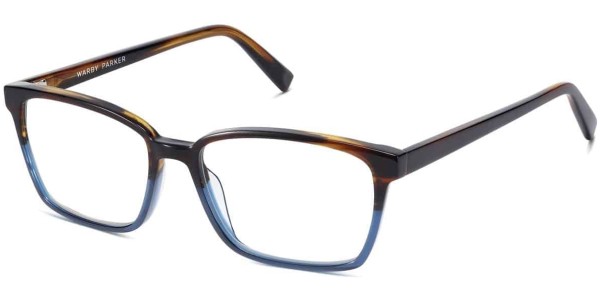 Angle View Image of Bryon Eyeglasses Collection, by Warby Parker Brand, in Aegean Blue Fade Color