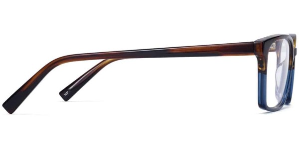 Side View Image of Bryon Eyeglasses Collection, by Warby Parker Brand, in Aegean Blue Fade Color