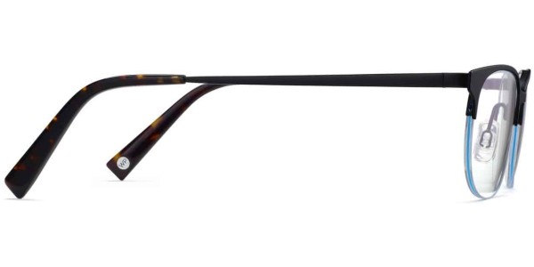 Side View Image of Clare Eyeglasses Collection, by Warby Parker Brand, in Brushed Ink Color