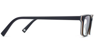 Side View Image of Crane Eyeglasses Collection, by Warby Parker Brand, in Black Matte Eclipse Color