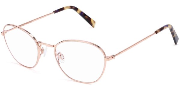 Angle View Image of Colby Eyeglasses Collection, by Warby Parker Brand, in Rose Gold Color