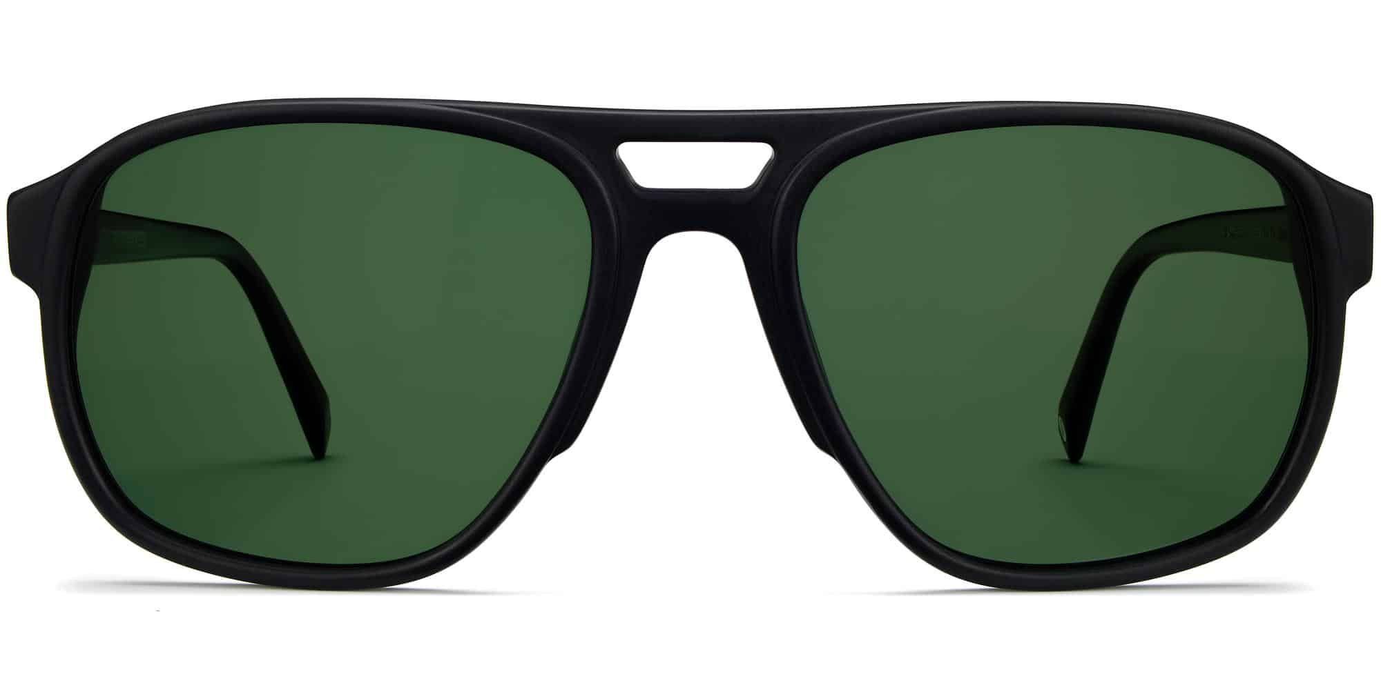 Front View Image of Hatcher Sunglasses Collection, by Warby Parker Brand, in Jet Black Color