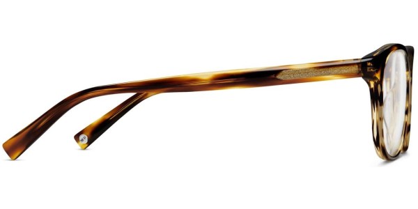 Side View Image of Baker Eyeglasses Collection, by Warby Parker Brand, in Striped Sassafras Color