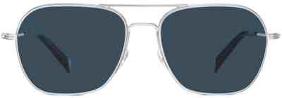 Front View Image of Abe Sunglasses Collection, by Warby Parker Brand, in Polished Silver Color