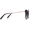 Side View Image of Cleo Sunglasses Collection, by Warby Parker Brand, Jet Black with Rose Gold Color
