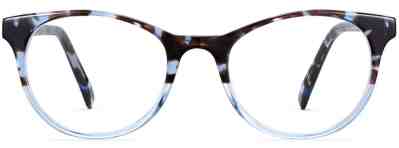 Front View Image of Virginia Eyeglasses Collection, by Warby Parker Brand, in Icecap Tortoise Fade Color
