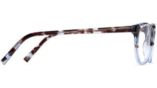 Side View Image of Virginia Eyeglasses Collection, by Warby Parker Brand, in Icecap Tortoise Fade Color