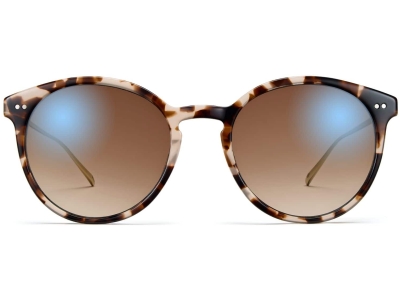 Front View Image of Langley Sunglasses Collection, by Warby Parker Brand, in Opal Tortoise with Riesling Color