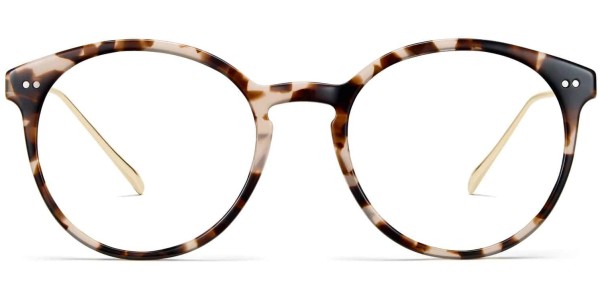 Front View Image of Langley Eyeglasses Collection, by Warby Parker Brand, in Opal Tortoise with Riesling Color