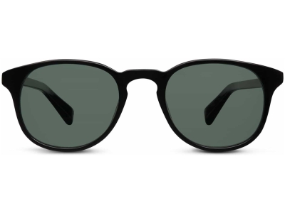 Front View Image of Downing Sunglasses Collection, by Warby Parker Brand, in Jet Black Color