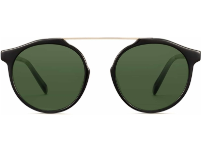 Front View Image of Cooper Sunglasses Collection, by Warby Parker Brand, in Jet Black with Riesling Color