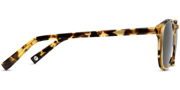 Side View Image of Downing Sunglasses Collection, by Warby Parker Brand, in Walnut Tortoise Color