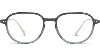 Front View Image of Beasley Eyeglasses Collection, by Warby Parker Brand, in Stone Fade with Polished Silver Color