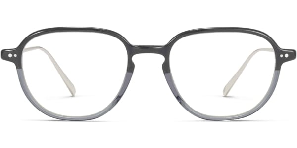 Front View Image of Beasley Eyeglasses Collection, by Warby Parker Brand, in Stone Fade with Polished Silver Color