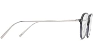Side View Image of Beasley Eyeglasses Collection, by Warby Parker Brand, in Stone Fade with Polished Silver Color